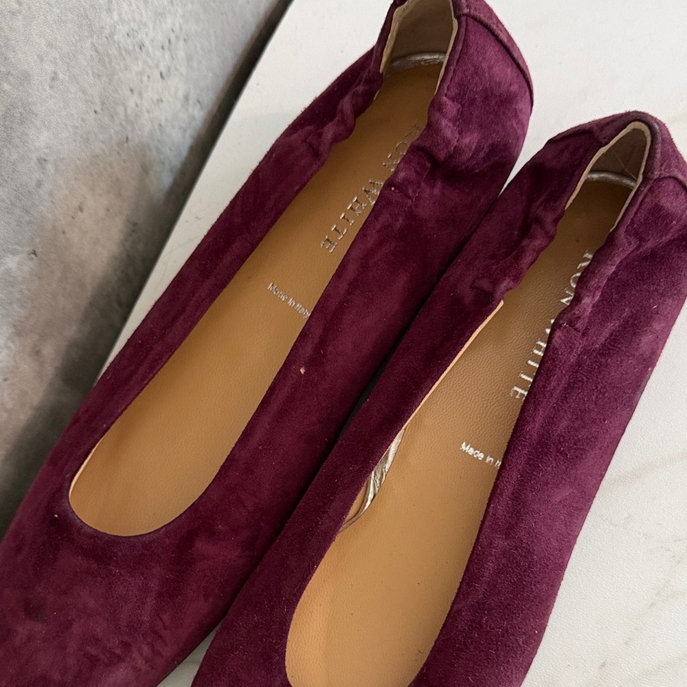 Ron white jojo Women's Suede Ballet Flats in Burgundy sz 10 - Picture 5 of 6